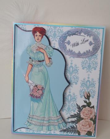 Pretty Lady 1 Envelope Card by Michelle Sharpe