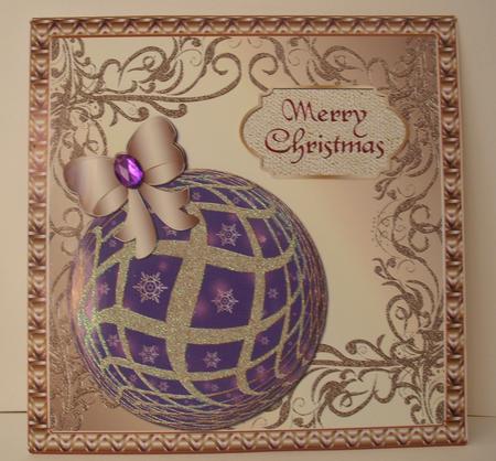 Christmas Bauble with Bow Large Topper 9 by Michelle Sharpe