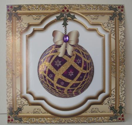 Christmas Bauble Large Square Topper 7 by Michelle Sharpe
