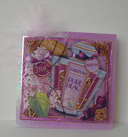 Pure Lilac Perfume 18th All Corner Stacker Topper by Michelle Sharpe