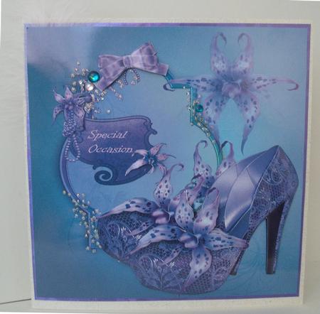 Special Occasion Purple Shoes and Orchids by Michelle Sharpe