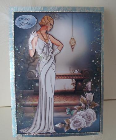 Art Deco Lady in White by Michelle Sharpe