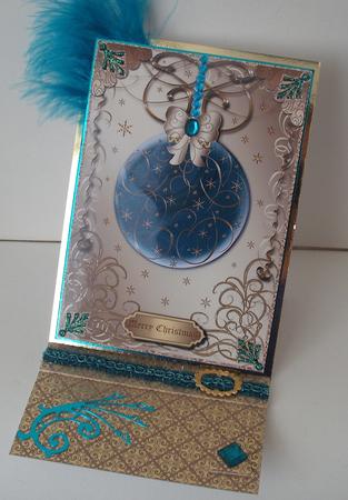 Christmas Bauble on Fancy Background Card 2 by Michelle Sharpe