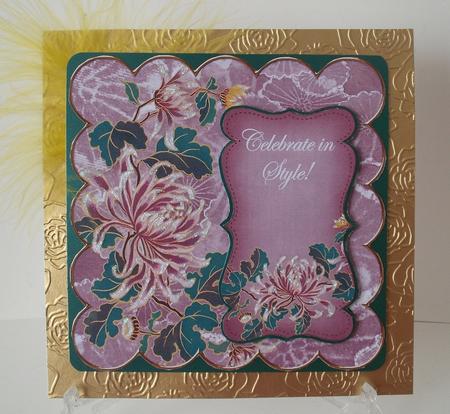Pink Oriental Lotus Celebrate in Style 8in Scallop Topper by Michelle Sharpe