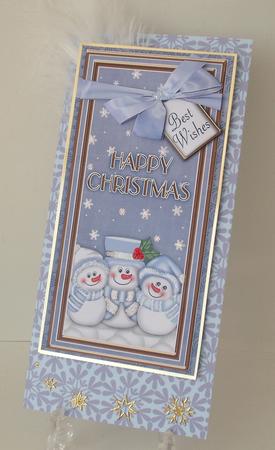 Blue Snowmen Happy Christmas Dl Topdown Step by Step by Michelle Sharpe
