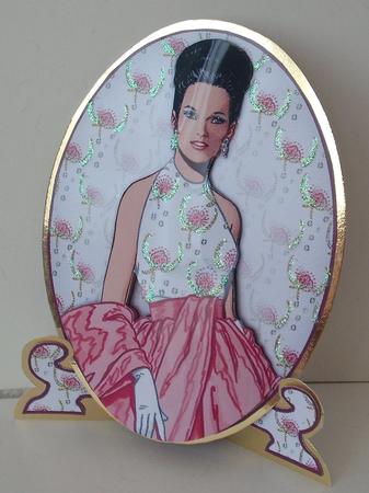 Fashion Lady Plate Card & Stand by Michelle Sharpe