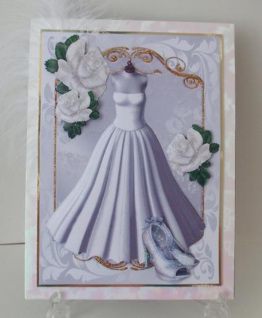 Pretty White Ballgown with Shoes & White Roses by Michelle Sharpe