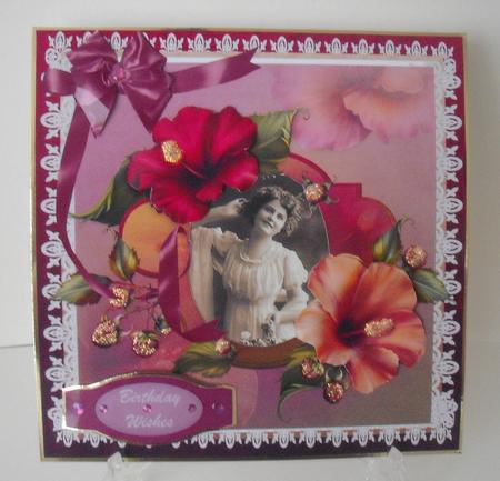 Lovely Hibiscus and Berrys by Michelle Sharpe