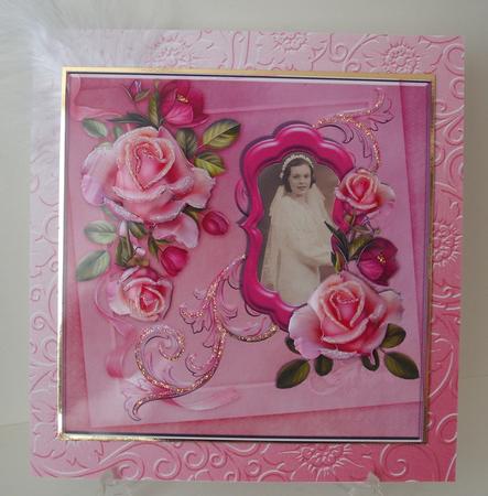 Add Your Own Greeting - Pink Posy by Michelle Sharpe