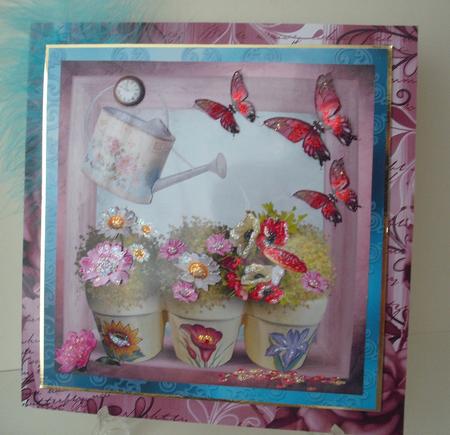 Watering the Flowers Topper & Decoupage by Michelle Sharpe
