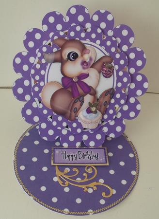 Polka Dots A4 Backing Paper in Purple and White by Michelle Sharpe