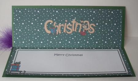Xmas Merry Christmas Matching Large Dl Insert by Michelle Sharpe