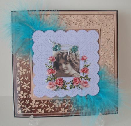 8 x 8 Metallic Flowers Plain Card Base by Michelle Sharpe