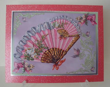 Vintage Fan with Flowers by Michelle Sharpe
