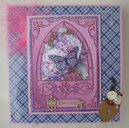 Mixed Flowers & Butterfly Fancy Arch Shaped Pyramid Sheet by Michelle Sharpe