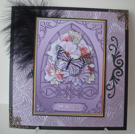 Pastel Bouquet & Butterfly Fancy Arch Shaped Pyramid Sheet by Michelle Sharpe