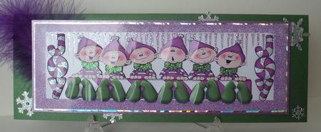 Santas Elves Having Some Fun in the Pink Dl by Michelle Sharpe