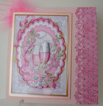 Beautiful Birthday or Anniversry Greetings Pink by Michelle Sharpe