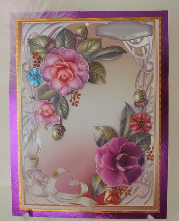 A4 Beauutiful Acorns and Camelias by Michelle Sharpe