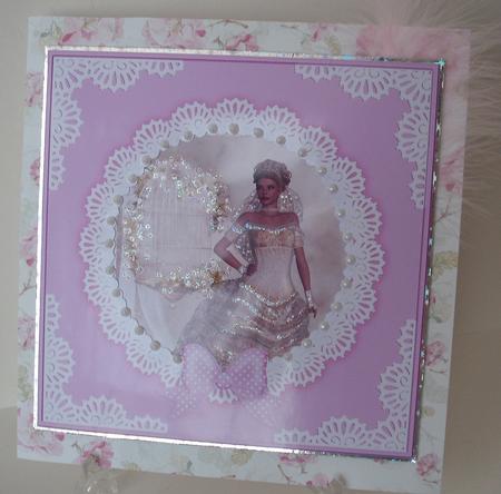 8 x 8 Pearls and Lace Card Front by Michelle Sharpe