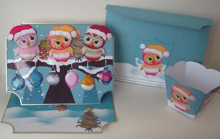 Christmas Easel Card, Such a Hoot by Michelle Sharpe