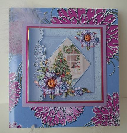 Pink Lilac 9 Mega Flowers A4 Backing Paper by Michelle Sharpe
