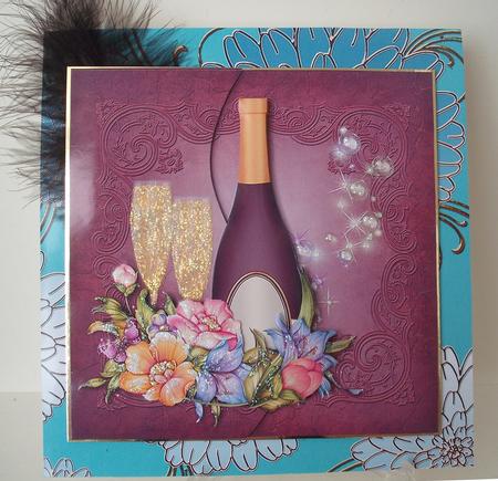 Aqua Tones 3 Mega Flowers A4 Backing Paper by Michelle Sharpe