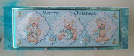 Smokey Teal Mini Floral Border A4 Backing Paper by Michelle Sharpe