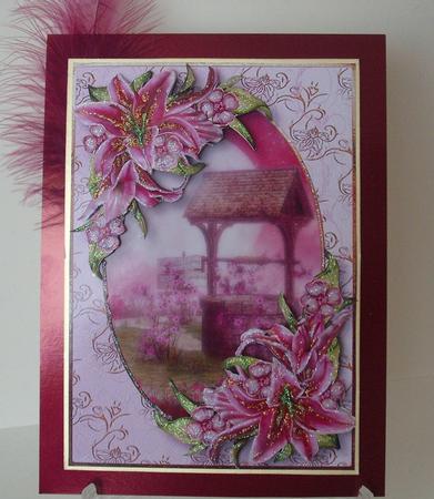 Fantasy Wishing Well & Stargazer Lilies by Michelle Sharpe