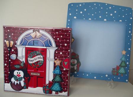 3D Penguin's Pud Christmas Door Countdown Animated Card by Michelle Sharpe