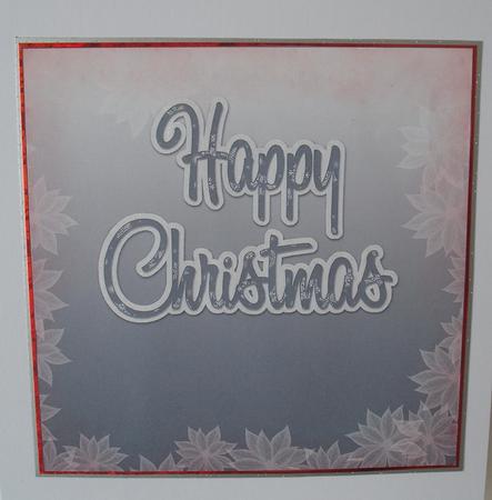 8 Inch Insert - Poinsettia Edge Happy Christmas 2 by Michelle Sharpe