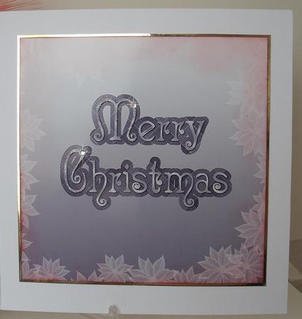 8 Inch Insert - Poinsettia Edge Merry Christmas by Michelle Sharpe