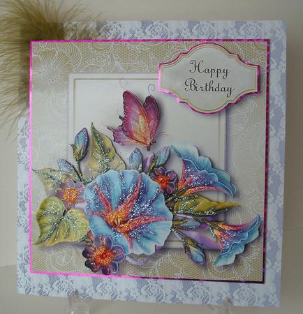 Gradient Lace Christmas Backing Paper #7 by Michelle Sharpe