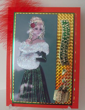 Winter Wishes in Green Dl Card Topper and Insert by Michelle Sharpe