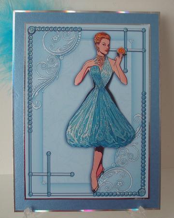 Flirty Frocks in Turquoise A4 by Michelle Sharpe