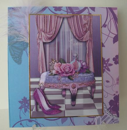 In the Boudoir Card Front with Decoupage by Michelle Sharpe