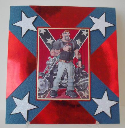 Angel of Hell Confederate Flag Dude Pyramid by Michelle Sharpe