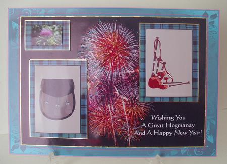 A4 Scroll and Holly Background by Michelle Sharpe