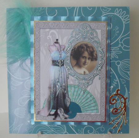 Aqua Shimmer Gown by Michelle Sharpe