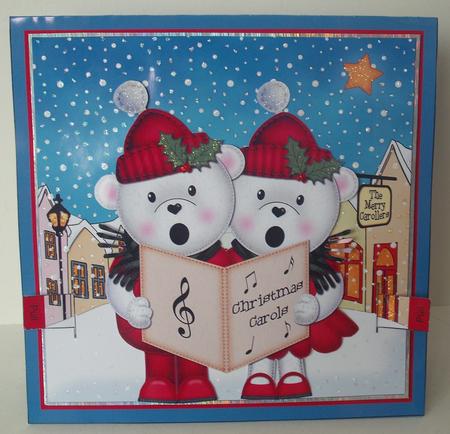 3D Xmas Teddies Animated Merry Carollers Card Kit by Michelle Sharpe