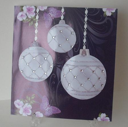 Black & White Bauble Pyramid Toppers by Michelle Sharpe