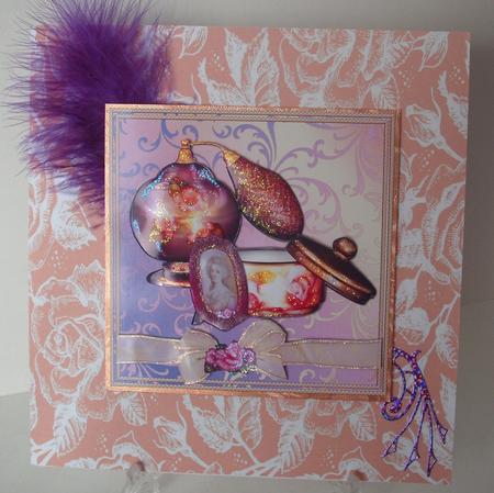Vintage Rose A4 Backing Paper - Bright Shade by Michelle Sharpe