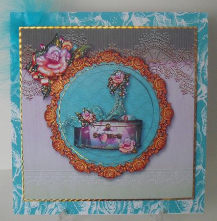 Vintage Rose A4 Backing Paper - Bright Shade by Michelle Sharpe