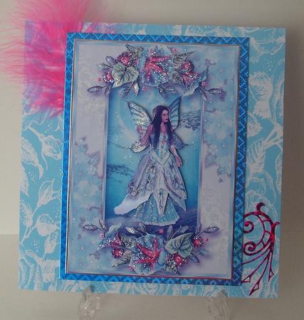 Vintage Rose A4 Backing Paper - Bright Shade by Michelle Sharpe