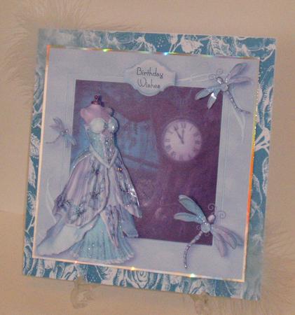 Flower Dress, Fantasy Clock & Dragonflies by Michelle Sharpe