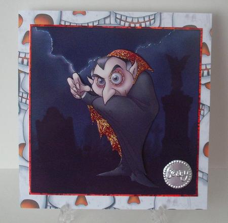 Here Comes Dracula Topper by Michelle Sharpe