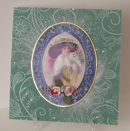 Large Embossed Oval Frame 6 by Michelle Sharpe