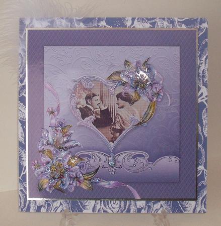Vintage Rose A4 Backing Paper - Rich Shade by Michelle Sharpe