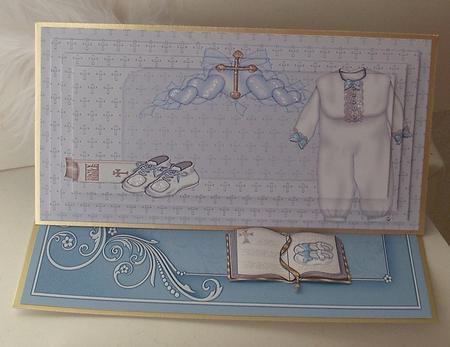 Baby Boy Dl Easel Kit Christening by Michelle Sharpe