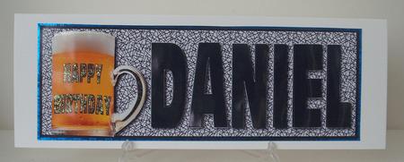 Happy Birthday Daniel Large Dl (black) by Michelle Sharpe